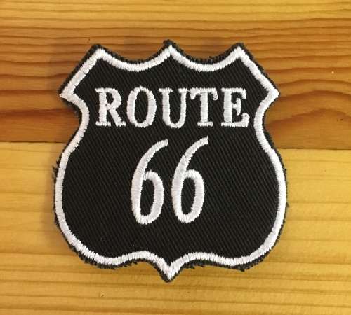 BDG46 Biker slogan "Route 66"  badge patch