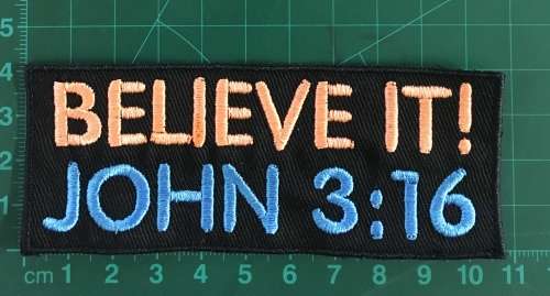 BDG150 Believe it badge patch