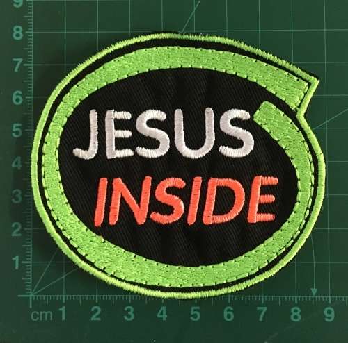 BDG781 Jesus inside badge patch