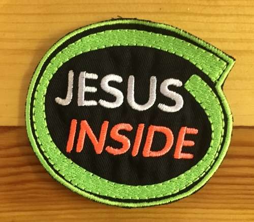 BDG781 Jesus inside badge patch