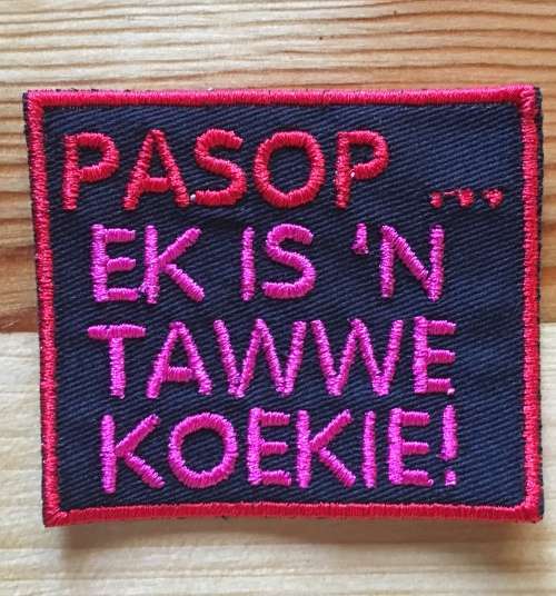 BDG222 Afrikaans 28 Tawwe koekie badge patch