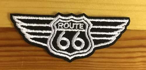 BDG832 Route 66 wings badge patch