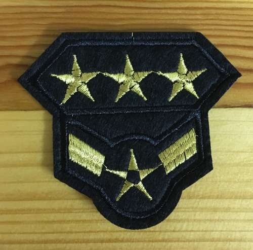 BDG906 Air force 4 stars small badge patch