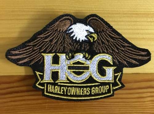 BDG934 HOG  badge patch - front size 7.5cm x 12.5cm