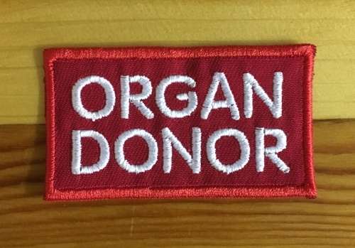 BDG Organ donor patch badge