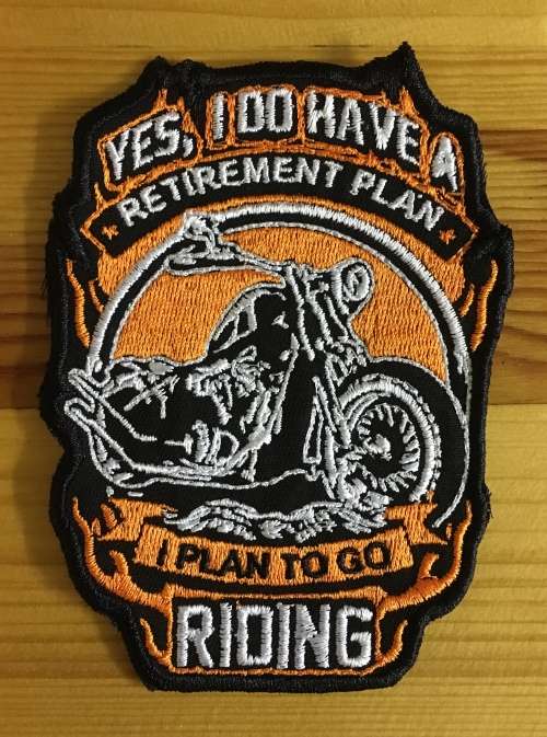 BDG956 Retirement plan badge patch Orange