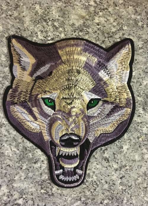 Large Wolf Back Badge Patch