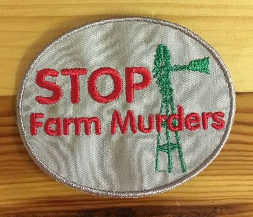 BDG1009 STOP Farm murders badge patch