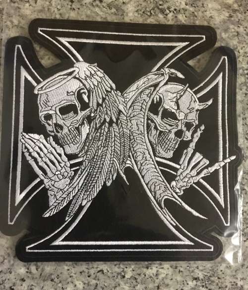 Angel and devil back badge patch