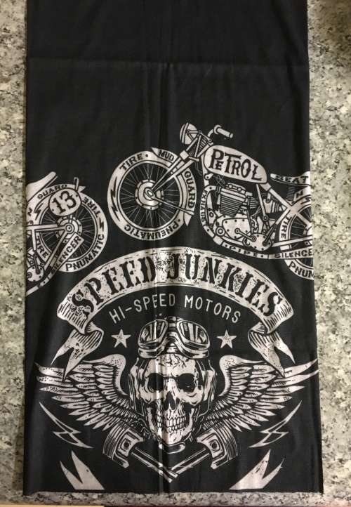 Tube seamless scarf face mask speed junkies design buff