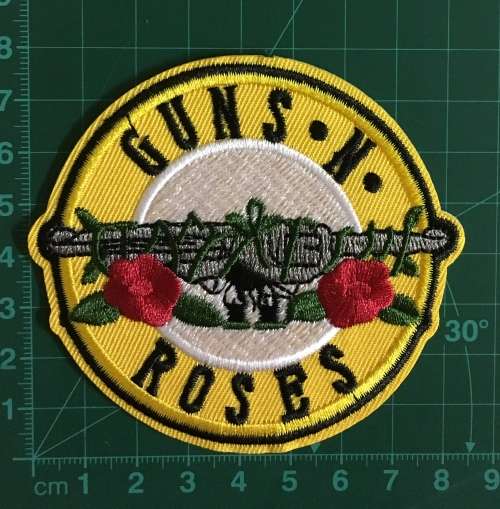 BDG191 Guns n Roses yellow badge patch