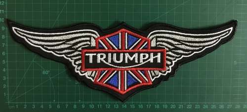 BDG501 Triumph wing badge patch 28cm