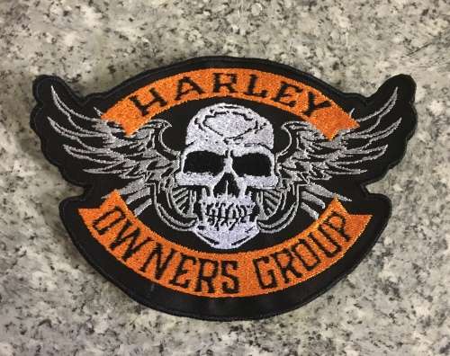 BDG1104 H O G Skull wings badge patch 16.6cm x 11cm