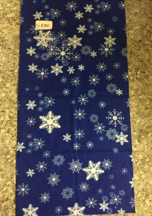 Tube seamless scarf face mask Snowflake blue buff