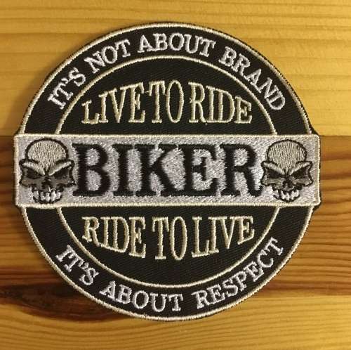 BDG1137 Live to Ride Biker badge patch