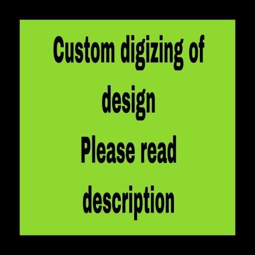 Custom digitizing of embroidered patch badge - Please read description