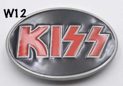 Biker Belt buckle metal plated with KISS design