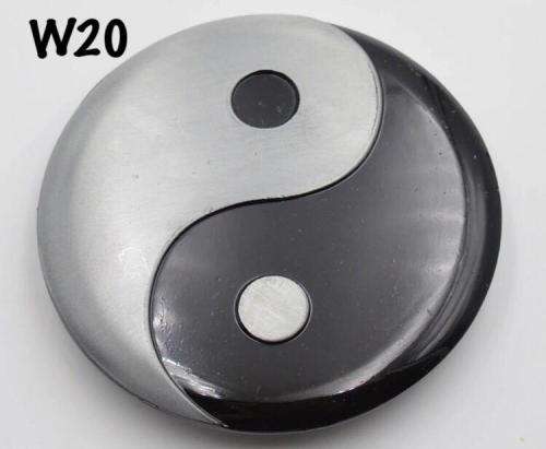 Biker Belt buckle metal plated with Ying Yang design
