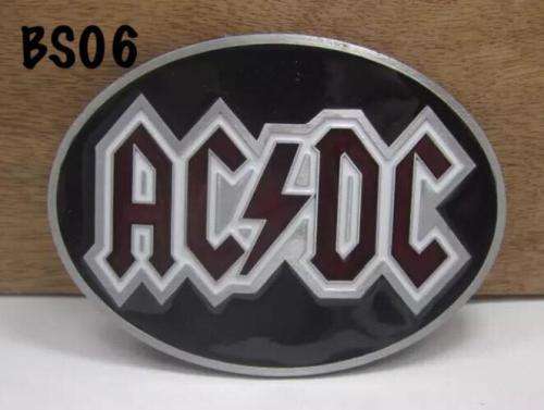 Biker Belt buckle metal plated with ACDC design