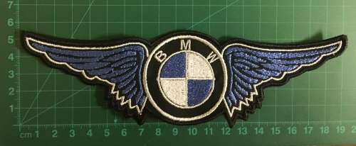 BDG1170 Blue BMW wings badge patch 19.5cm