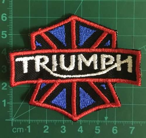 BDG1173 Biker Triumph UK badge patch
