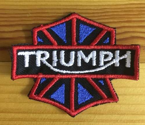 BDG1173 Biker Triumph UK badge patch