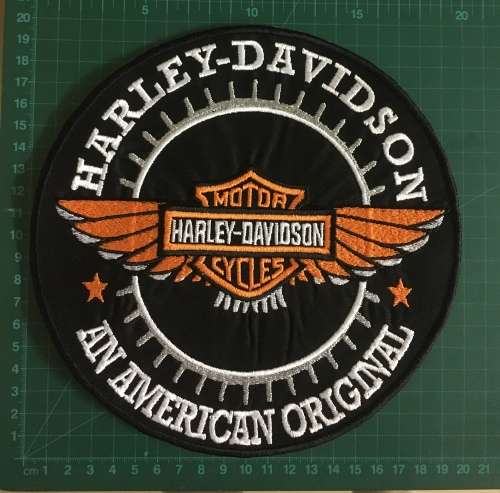 BDG1178 LARGE H D with wings  badge patch 20CM Diameter