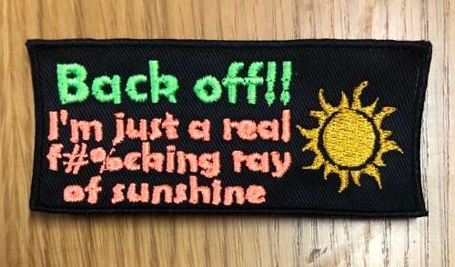 BDG1207 Biker patch Ray of sunshine