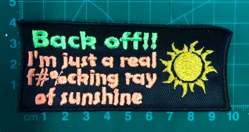 BDG1207 Biker patch Ray of sunshine