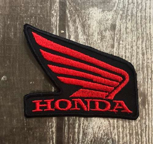 Honda wing red badge patch mirror