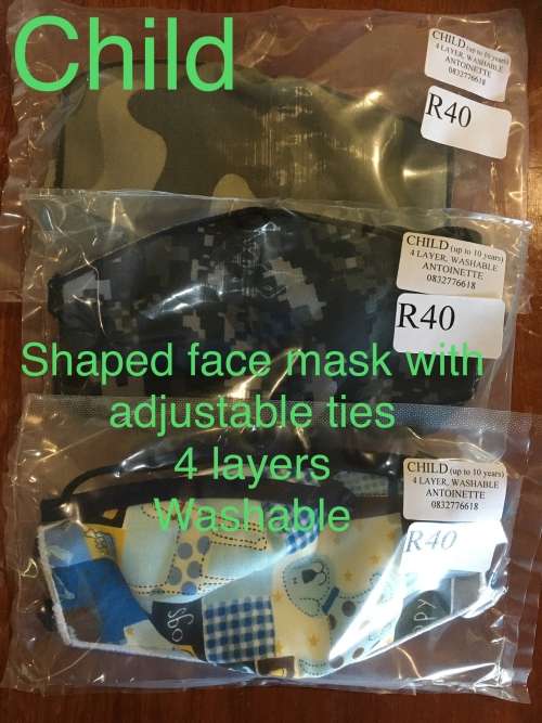 Shape Fabric Face Mask Child (up to 10 years)