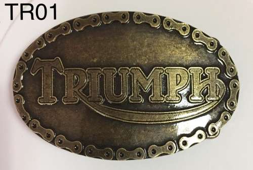 TR01 Biker Belt buckle plated bronz Triumph