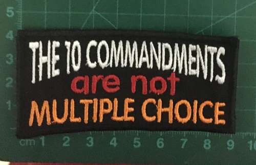 BDG1186 Christian The 10 Commandments badge