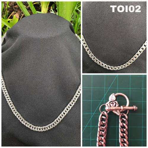 TOI02 Curb stainless steel Necklace 60cm (Not bulky link size)