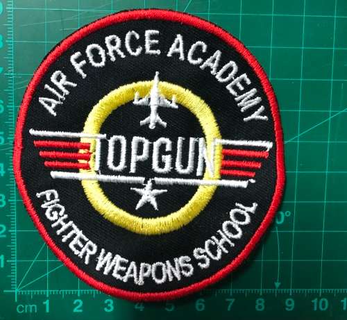 Top gun Air force academy fighter school badge patch Round