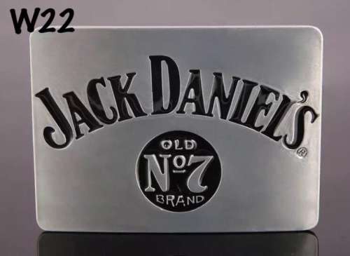 Biker Belt buckle metal plated with Oval Jack Daniels design Plain