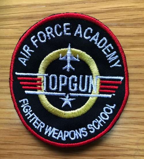 Top gun Air force academy fighter school badge patch Round