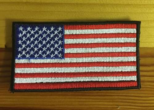 BDG Biker United States of America flag badge patch