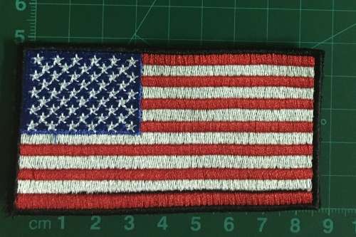 BDG Biker United States of America flag badge patch