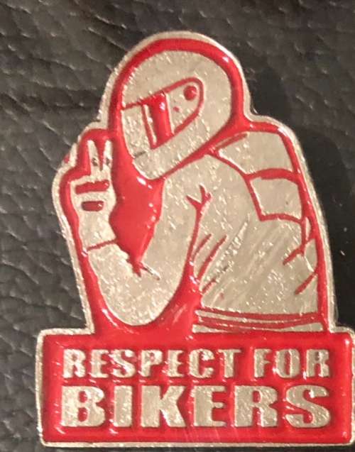 Respect for biker pin sturdy screw backside Red