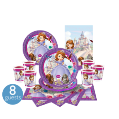 Party Kit for 8 - Sofia the First Party Supplies - IN STOCK
