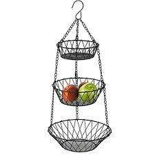 THREE TIER HANGING BASKET FOR GROWING FLOWERS, HERBS AND EVEN INYOUR KITCHEN FOR FRUIT AND VEG