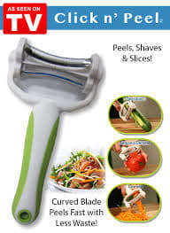 CLICK AND PEEL - PEELS, SHAVES AND SLICES 3 IN 1