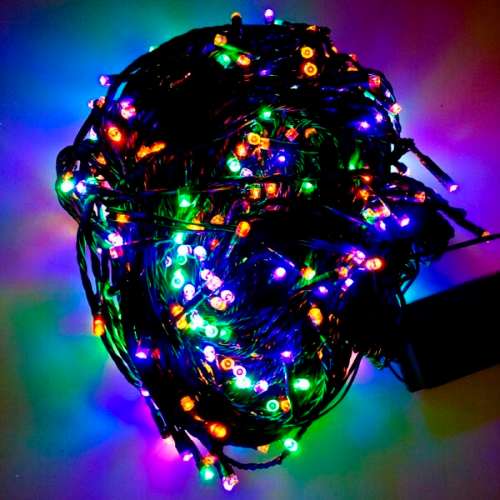 10 METER MULTICOLOURED FAIRY LIGHTS 100 BULBS