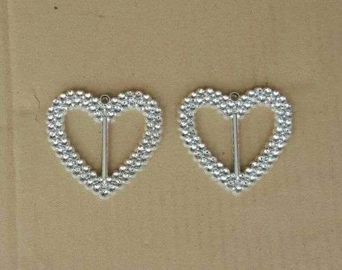 HEART SHAPED DIAMANTE LOOKING NAPKIN HOLDERS PACK OF EIGHT