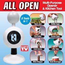 NEW ALL OPEN - 8 IN 1 - MUTLI PURPOSE OPENER AND KITCHEN TOOL