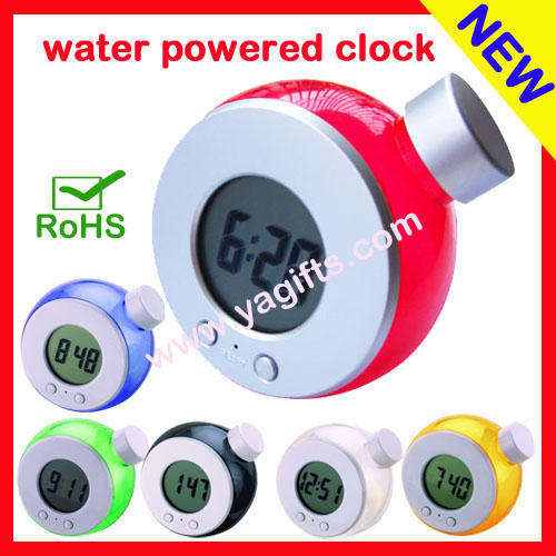 Eco friendly water powered clock