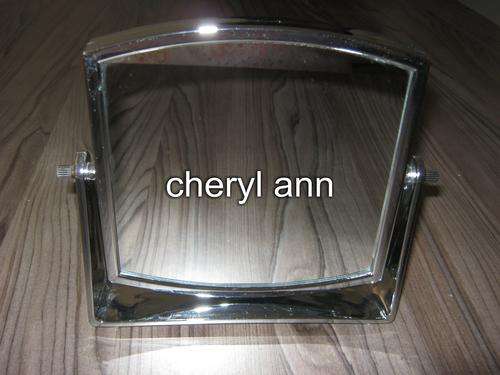 DOUBLE SIDED SQUARE AND ROUND MIRROR ON STAND