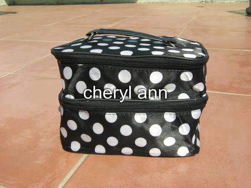 DOUBLE COMPARTMENT COSMETIC / VANITY BAG
