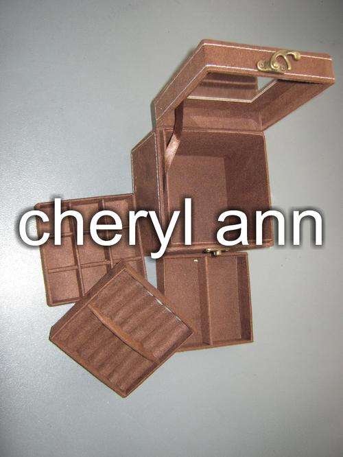 3 TIER SQUARE JEWELLERY BOX NOW IN FOUR COLOURS